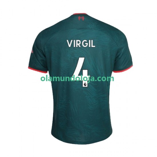 Camisola Liverpool Virgil van Dijk 4 Homem Equipamento Terceiro 2022-2023 Manga Curta